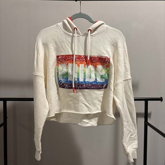 UGG Tops - UGG Pride Keira Cropped Hoodie Rainbow Sequins